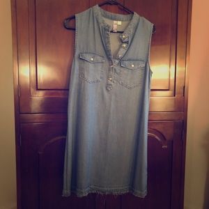 Francesca’s Collection Sleeveless Chambray Dress